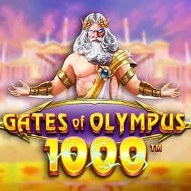 Gates of Olympus 1000 online game logo by Pragmatic Play on kansino-casino.net